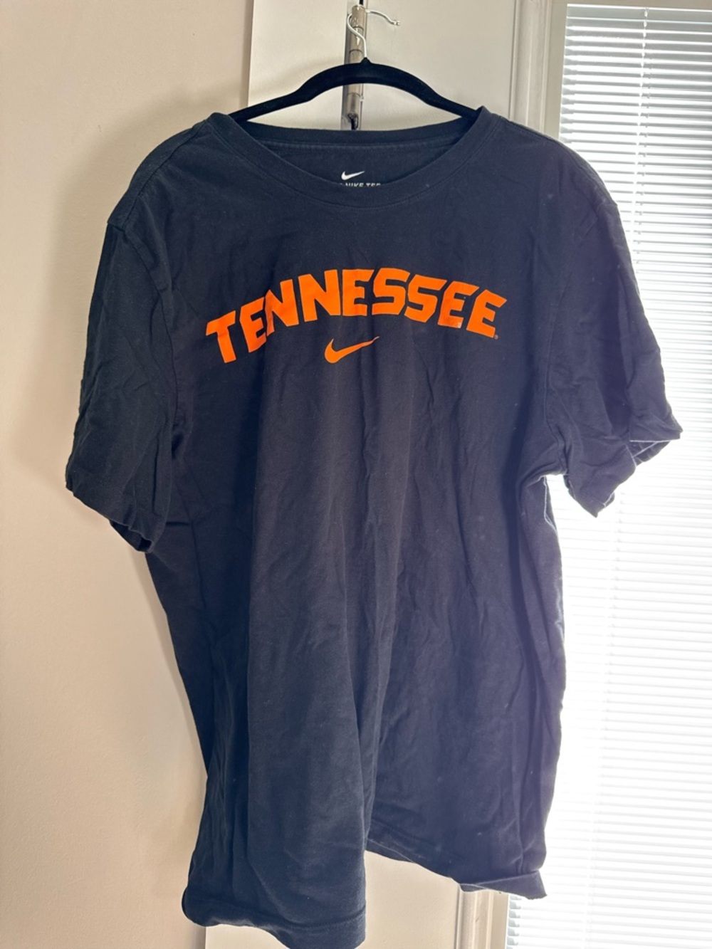 Nike Black Short-Sleeve Tee with Orange Tennessee Logo